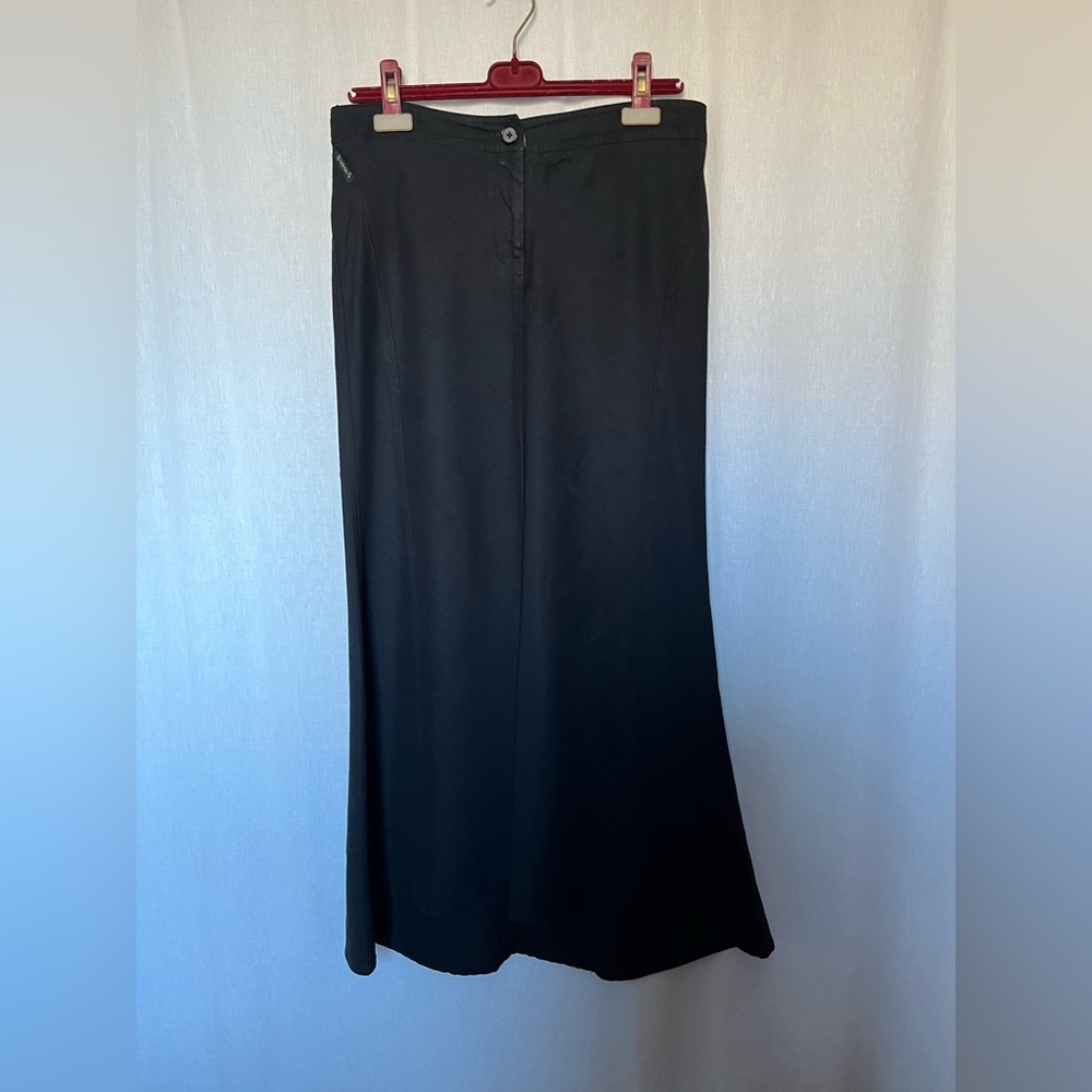 ARMANI JEANS- Linen Black Maxi Women's Skirt